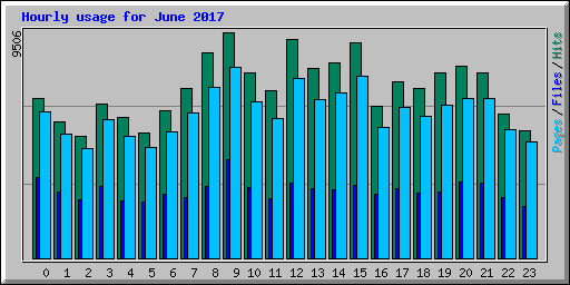 Hourly usage for June 2017